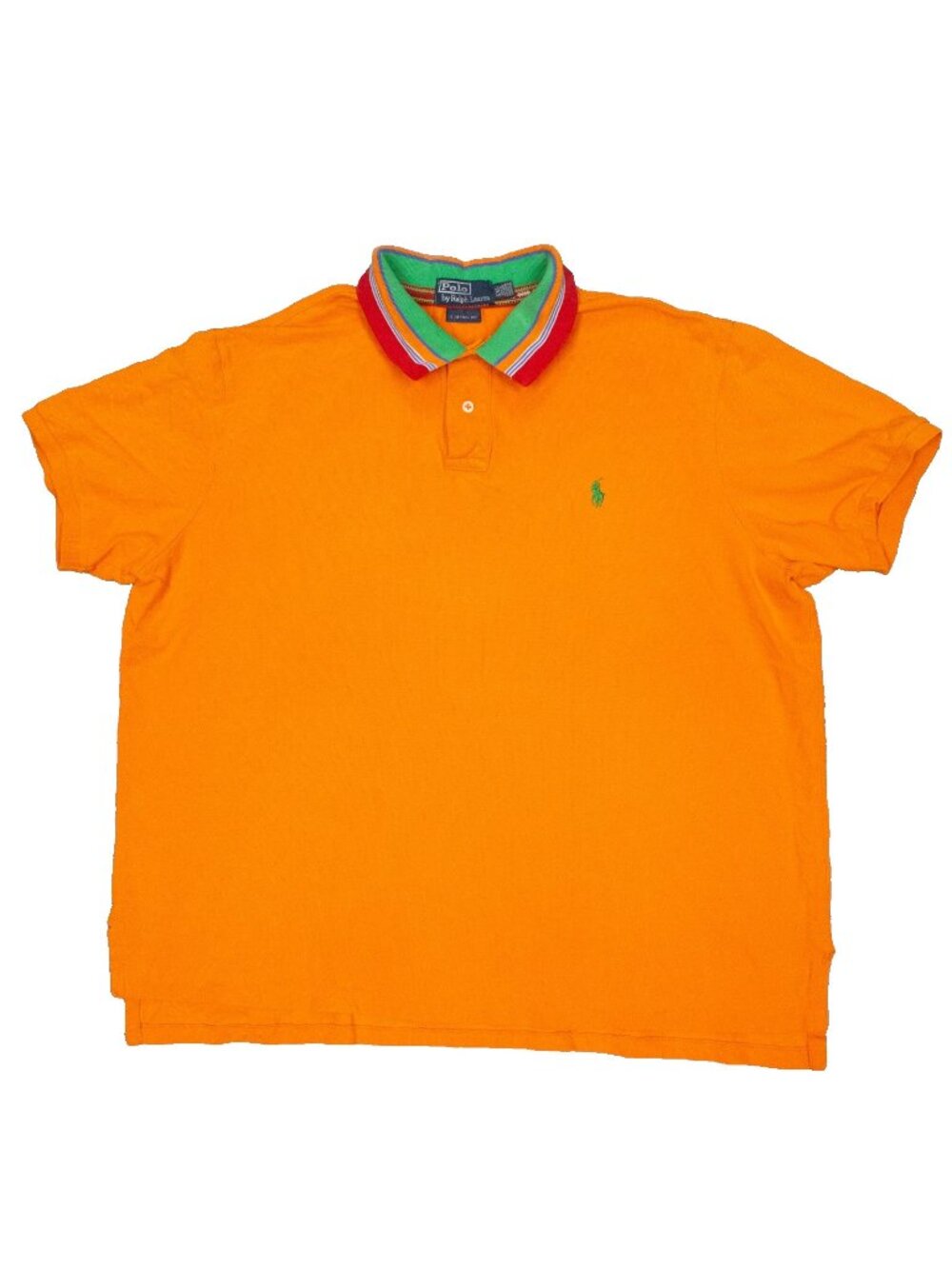 Vintage Polo Ralph Lauren Polo Shirt Short Sleeve Pique Cotton Custom Fit XXL